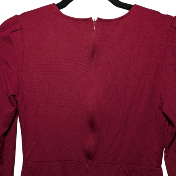 Lulus Red Long Sleeve Deep V-Neck Dress ❤️✨ - Picture 10 of 13